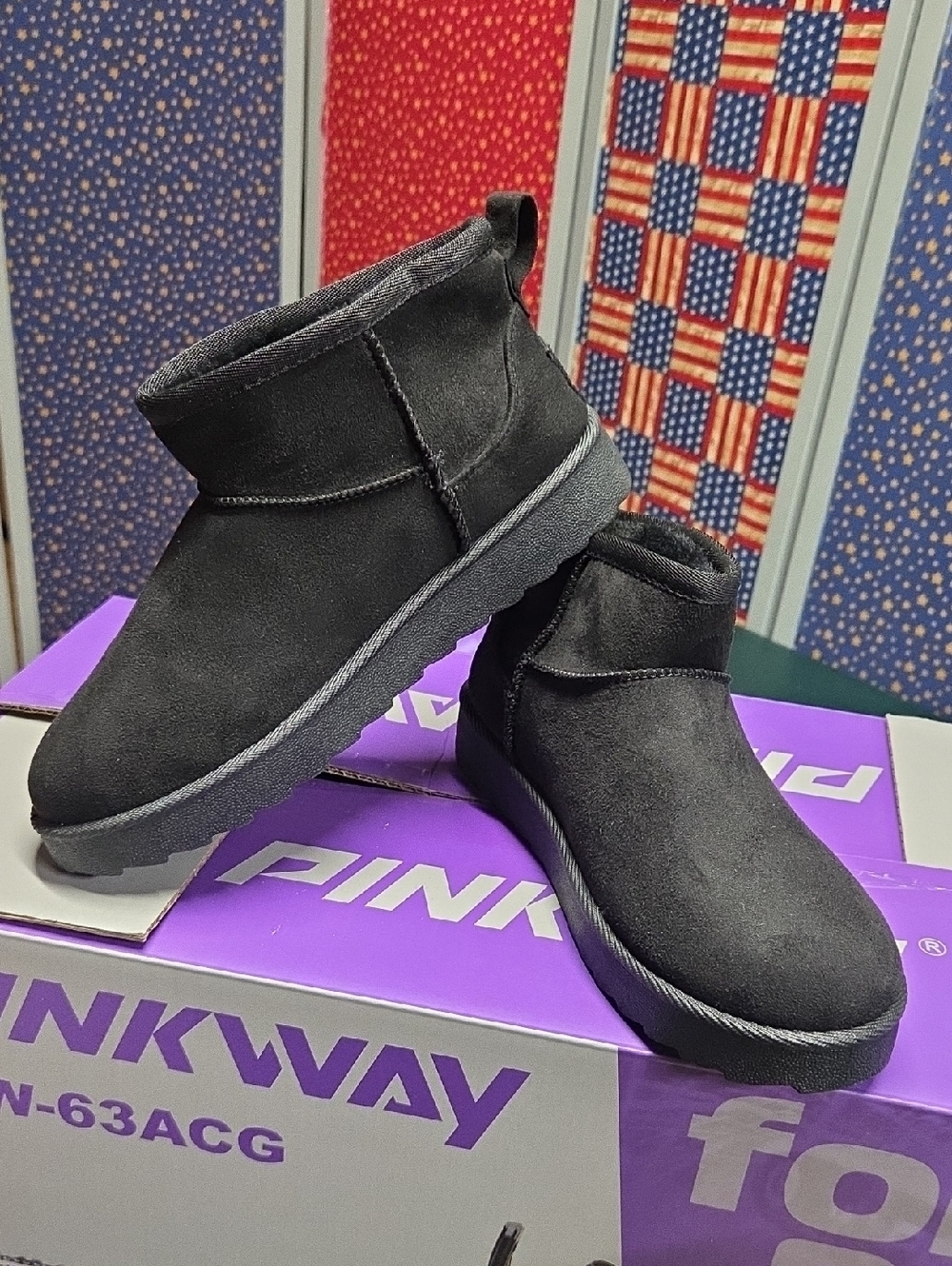 Rock & Candy Black Suede Kids Ankle Boots